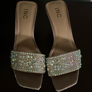 INC sparkly mules with heel size 9